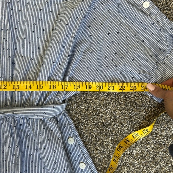 Zapelle unique artistic style top with tie belt cuffed sleeves size XS - Picture 8 of 12